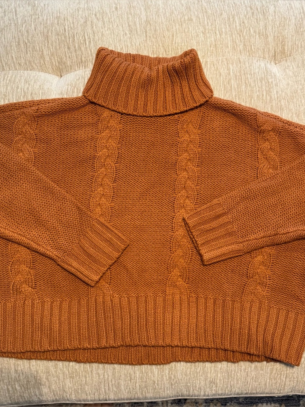 Calvin Klein Jeans Rust Orange Turtleneck Sweater size Large